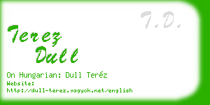 terez dull business card